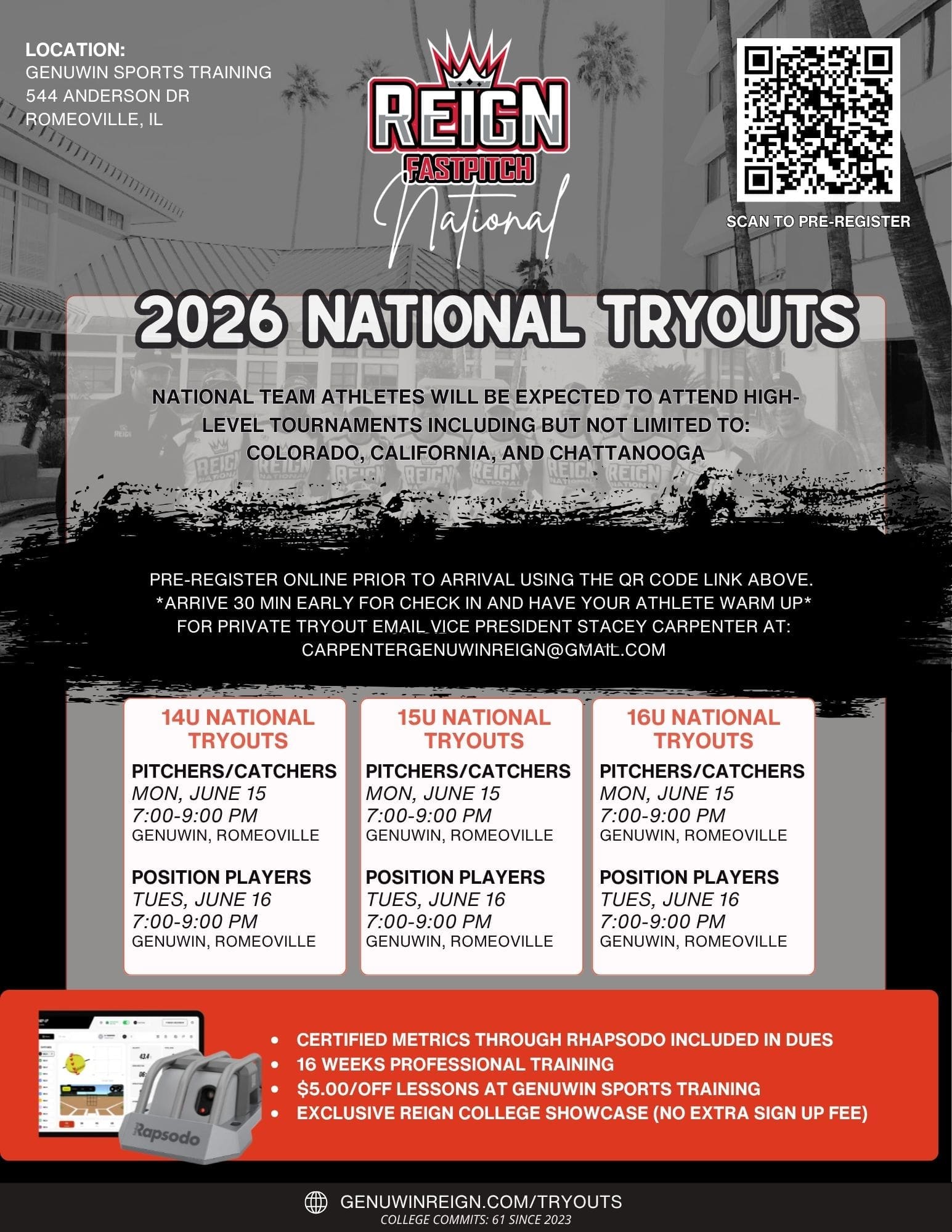 Reign Tryouts 2026